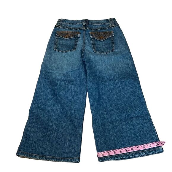 Wide Leg Crop, Capri Jeans, Y2K, 2010’s Embroidered, 4 - Picture 1 of 8